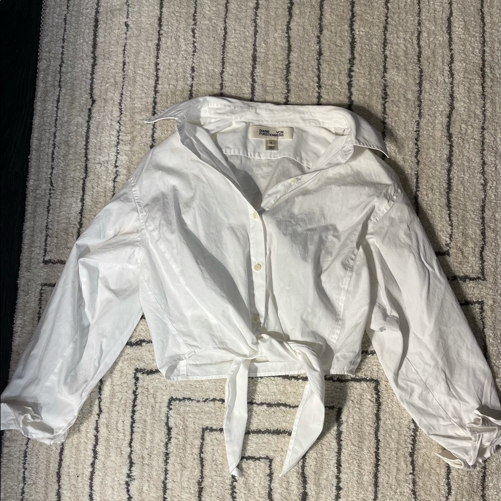 Diane Von Furstenberg DVF white button down